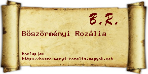 Böszörményi Rozália névjegykártya